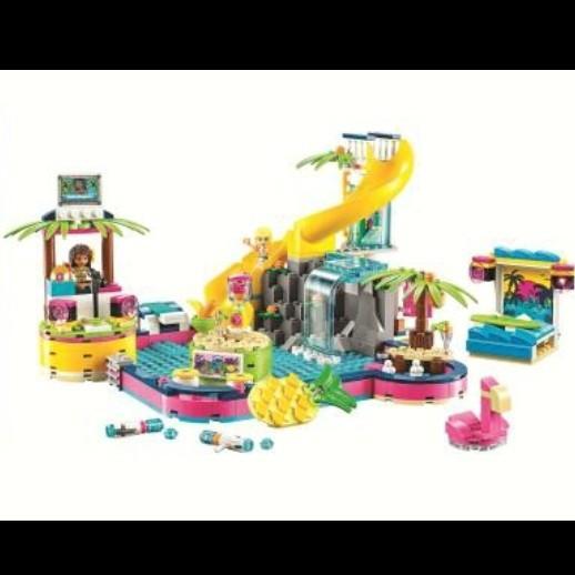 Adaaa Brick Bela Lari 11380 Andrea'S Pool Party 472Pcs Mainan Building Block