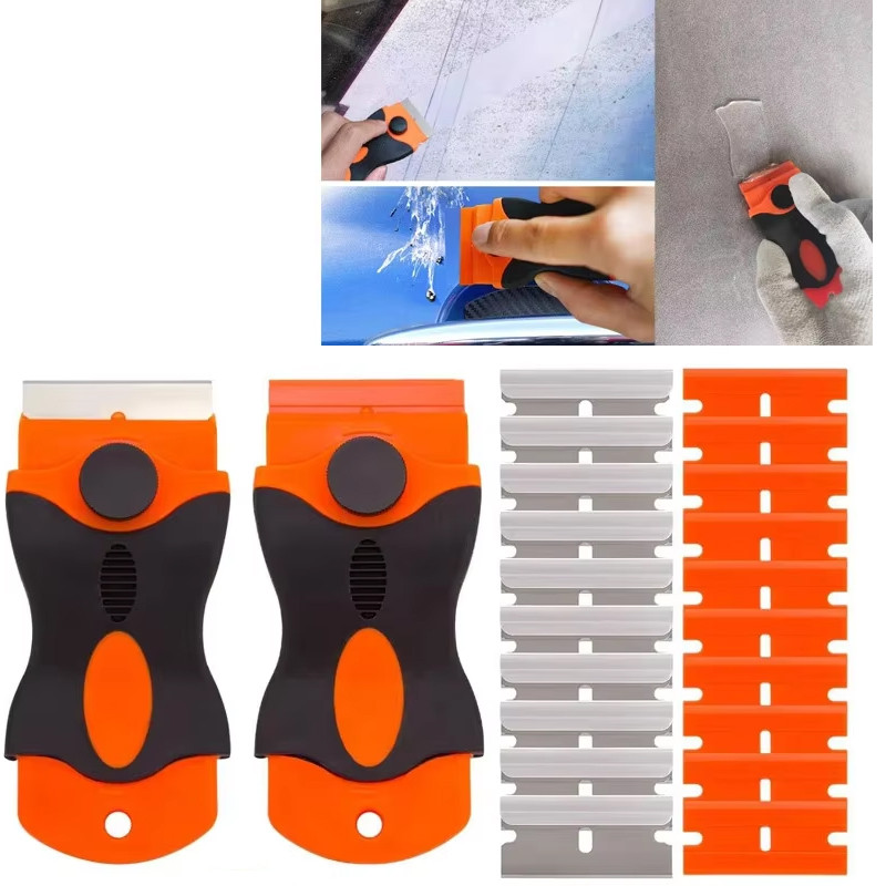 Mini Razor Blade Scraper Multi-Purpose Paint Scraper Cleaning Tool For Scraping Labels, Decals,