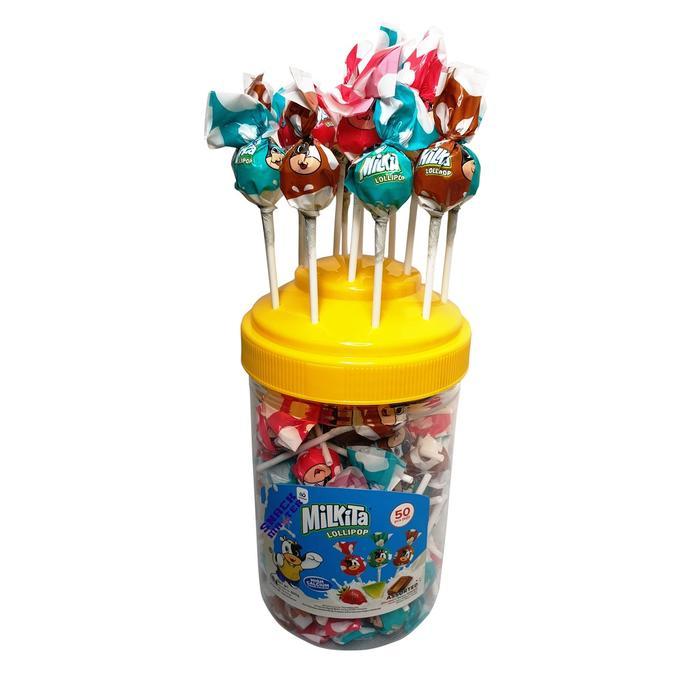 Permen Milkita Lolipop 50 Pcs Toples Berkualitas
