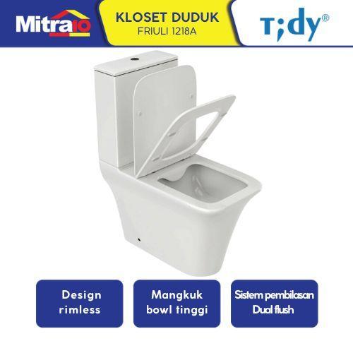 Kloset Duduk Tidy FRIULI 1218A Two Piece Putih - Closet