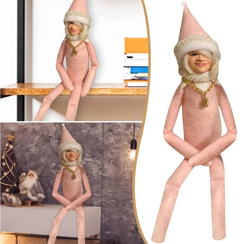 Snoop On A Stoop Figurines Christmas Decoration Figure Plush Elf Doll Long Bendy Toy Holiday Party