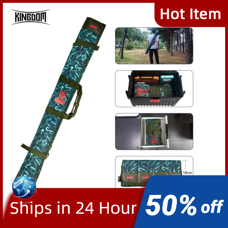 Kingdom Waterproof Rod Bag1.25M/1.45M Portable Fishing Rod Umbrella Tackle Storage Case Roll Up