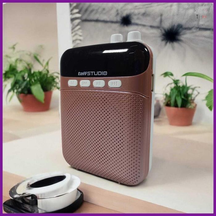 Dunia Elektronic - Megaphone Portable Speaker Pinggang Microphone Bluetooth Wireless