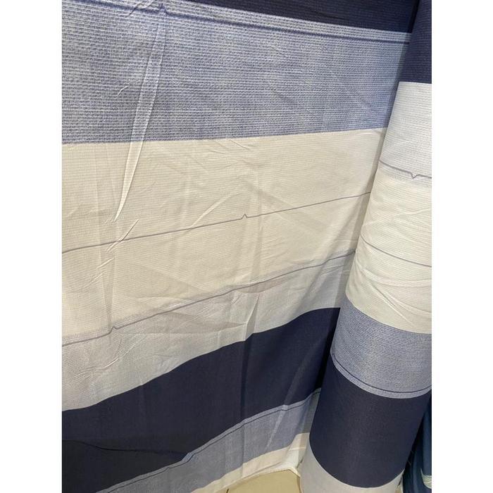 Bahan Kain Meteran Tencel Organik Motif Bunga dan Garis Simpel Bagus