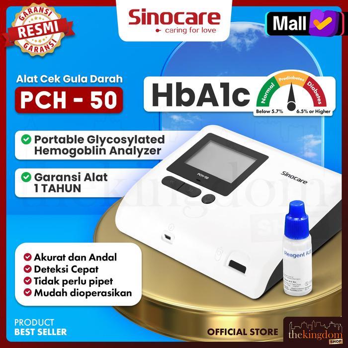 Sinocare PCH-50 Portable Glycosylated Hemoglobin Analyzer HbA1c Alat Cek Gula Darah Blood Glucose