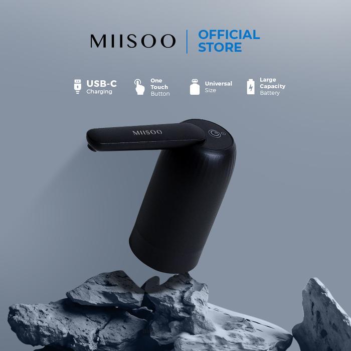 r16k- Miisoo Pompa Obsidian Black/Pompa Air All Black/Pompa Galon Elektrik/Pompa Usb Charger
