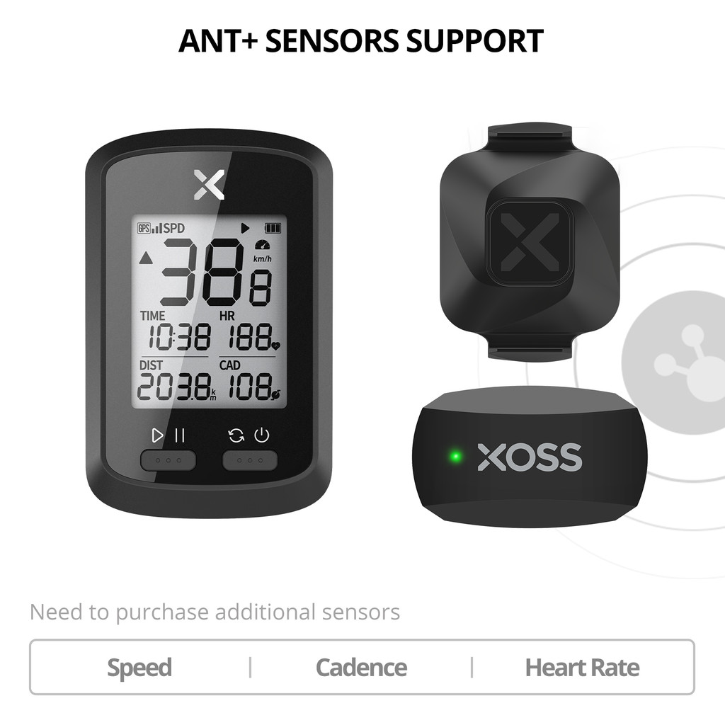 XOSS G Plus GPS Bike Computer Wireless Waterproof Cycling Speedometer ANT+ Bicycle Computer Road Bik