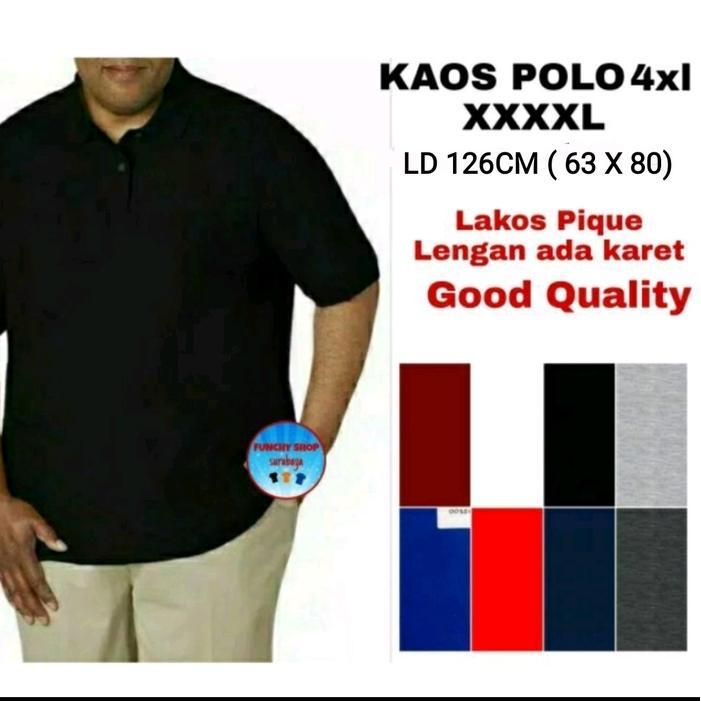 PROMO (GGV) KAOS KERAH POLO JUMBO BIGSIZE 4XL XXXXL - POLO SHIRT KAOS POLOS DESAIN STYLISH BAHAN