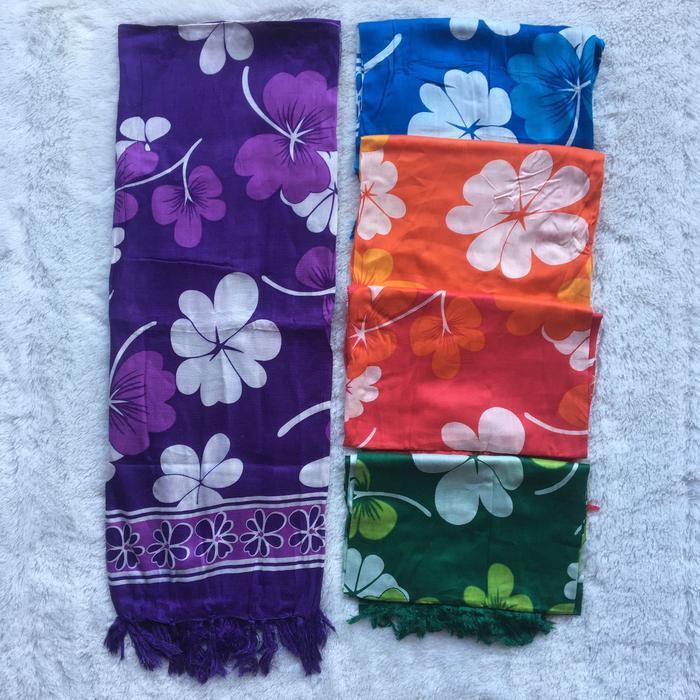 Pakaian wanita sarung kamen kain pantai motif semanggi oleh oleh souvenir khas bali