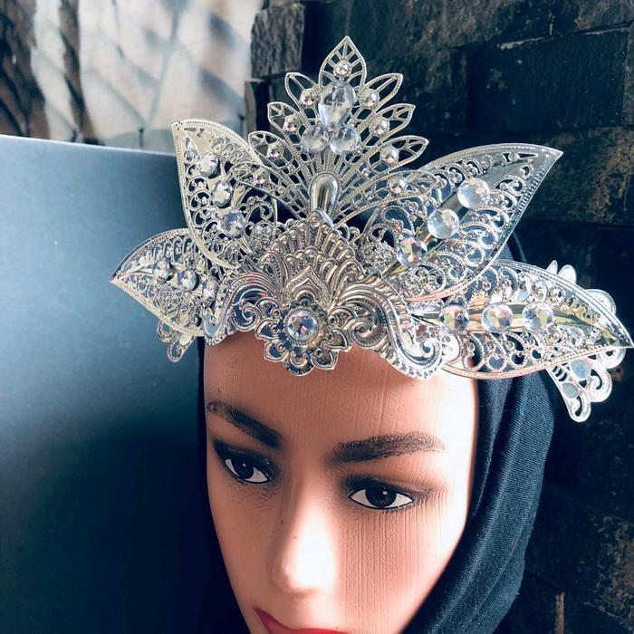 Siger/siger tari (DAUN SILVER)/mahkota tari /adat sunda Perempuan Aksesoris