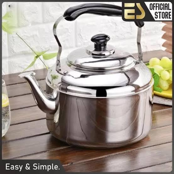 Teko Bunyi Stainless Steel Awet Kuat Tebal 4L Kettle Ceret Teko Air Gagang Anti Panas Teko Teh Teapo