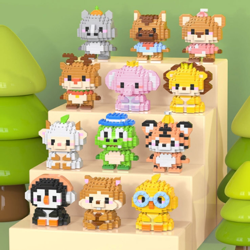 Cat Micro Diamond Small Particles Assembled Building Blocks Animals Mini Brock Building Construction