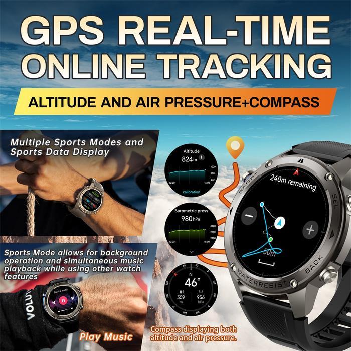 LIVE SKMEI DM56 SMARTWATCH GPS - JAM TANGAN PRIA & OLAHRAGA DENGAN LAYAR AMOLED 1.43 INCI,
