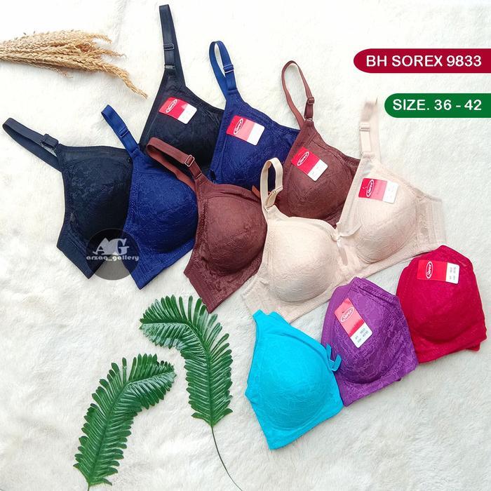 havr- Sorex - Paket 1 Pcs Dan 3 Pcs Bra Tanpa Busa Brukat - Bh Art 9833 Tanpa Kawat