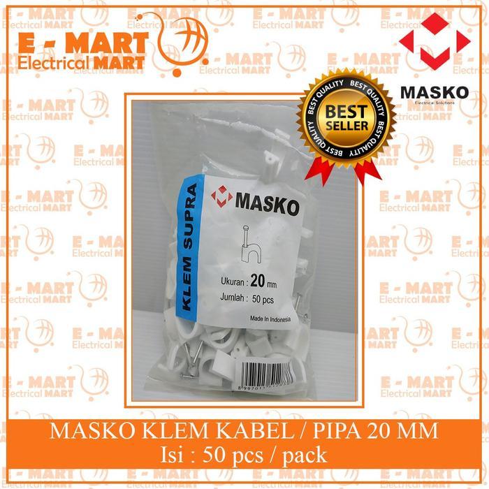 MASKO KLEM SUPRA 20MM / KLEM KABEL 20MM / KLEM PIPA CONDUIT 20MM / KLEM CONDUIT LEGRAND CLIPSAL