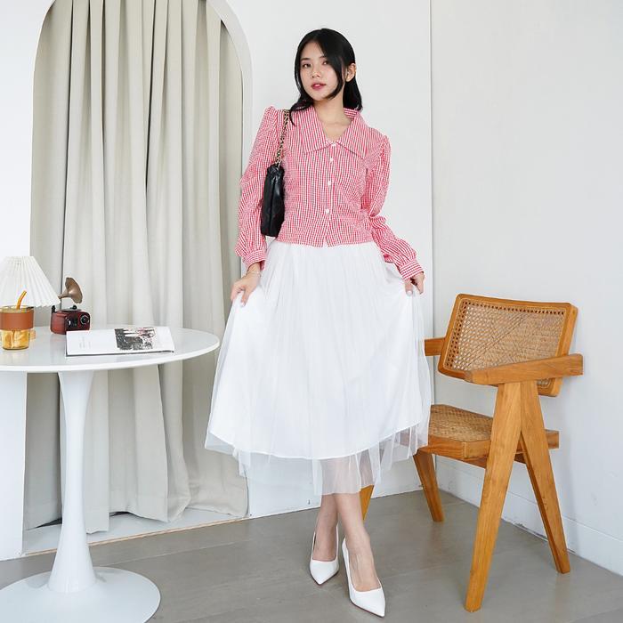 mjyc- Namari - Tutu Skirt - Rok Midi 7/8 Panjang Wanita Hijab Cewek Hitam Dewasa Maxi Tile