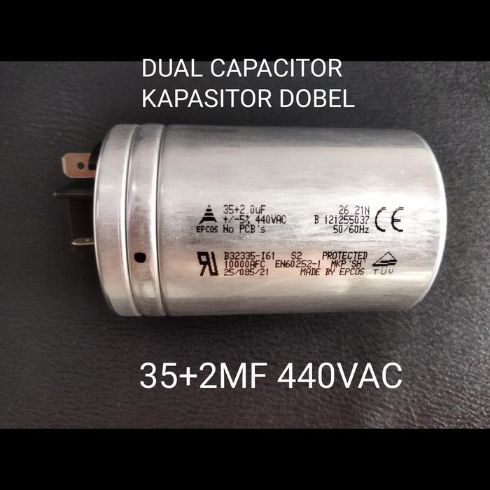 CAPACITOR AC PANASONIC KAPASITOR AC 35+2MF 440VAC UNTUK OUTDOOR