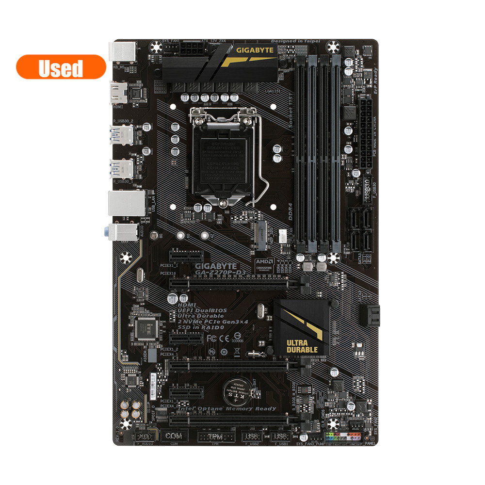 GIGABYTE GA Z270P-D3 Motherboard DDR4 LGA 1151 DDR4 For Intel Z270 64GB USB3.1 HDMI Desktop Mainboar