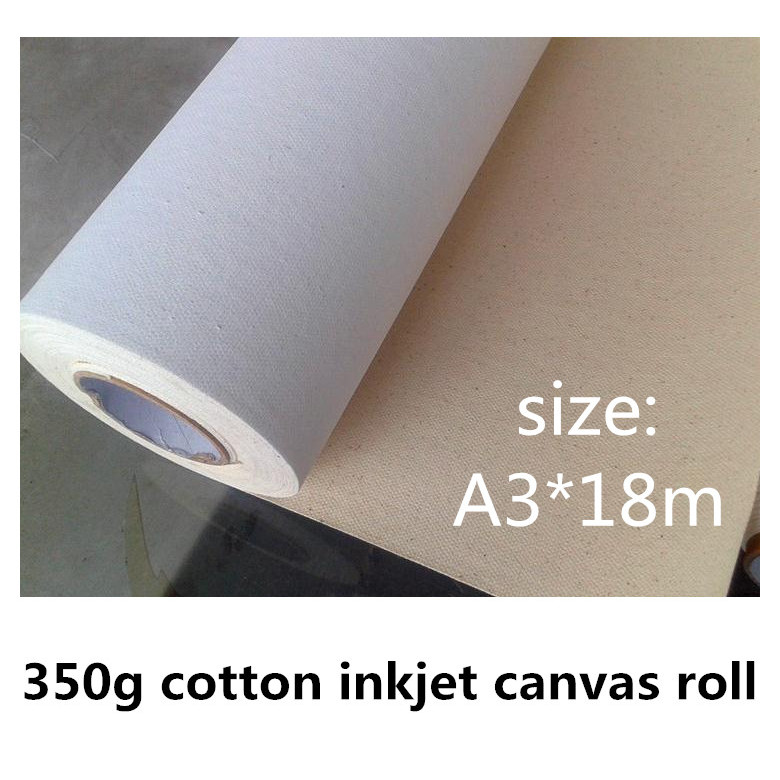 0.297*18m high quality smooth inkjet cotton canvas for A3 size picture print