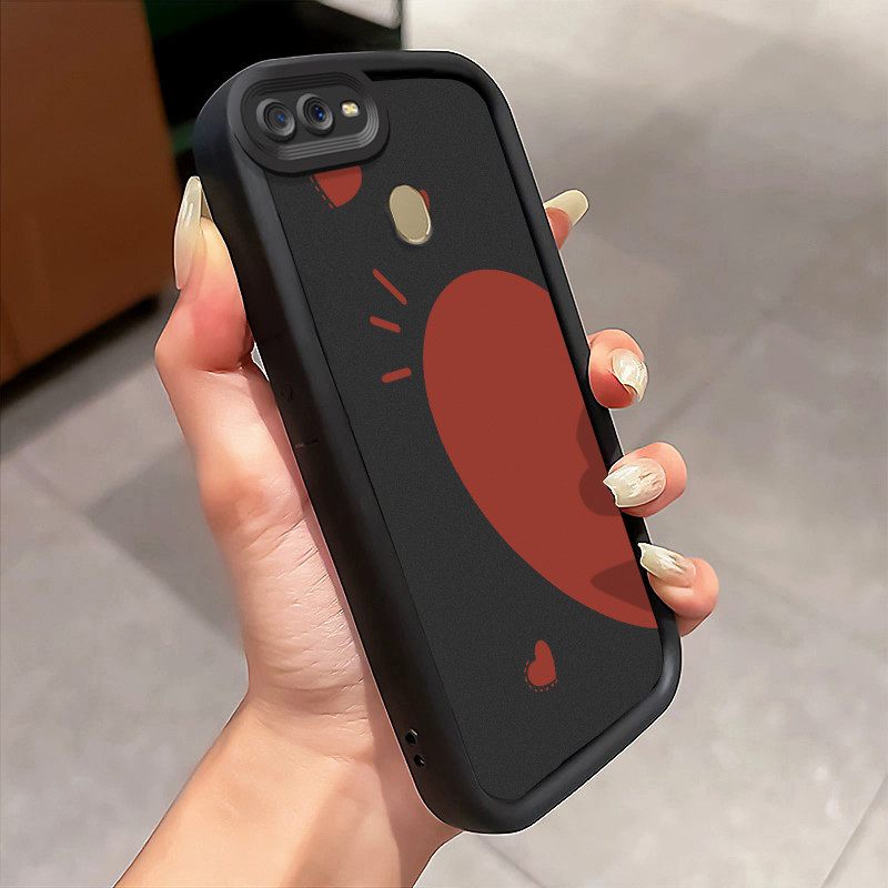 Casing Hp Untuk OPPO A7 OPPO A5s OPPO A12 OPPO A12S A11k Case Hati Merah kartun Kesing Compatible Ka