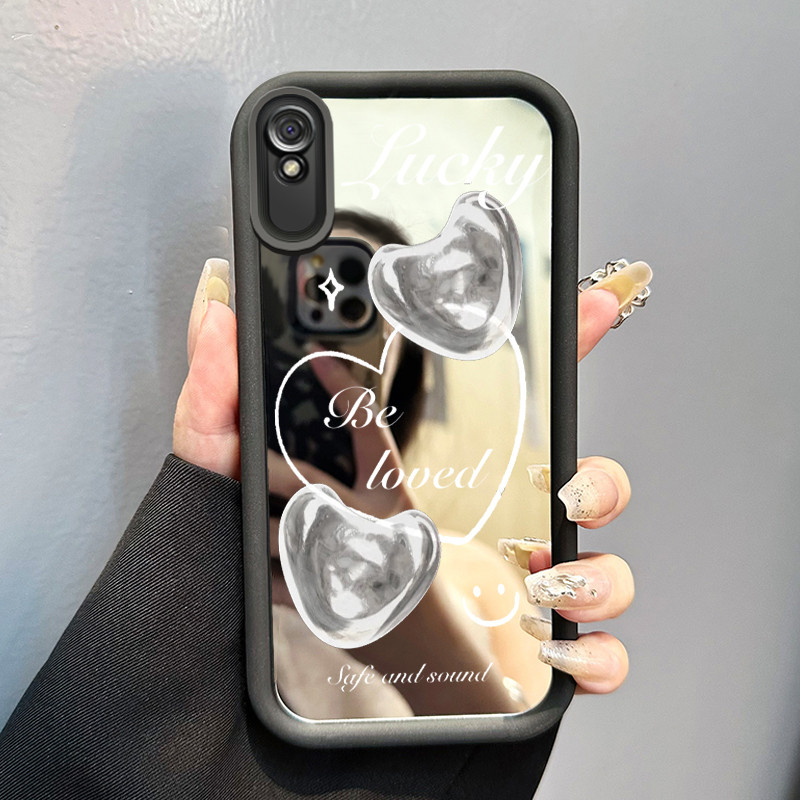 Casing Hp Xiaomi Redmi 9A Redmi 9i Redmi 9T Redmi 9 Power Case HP Casing pola Cinta Perak Kasing cer