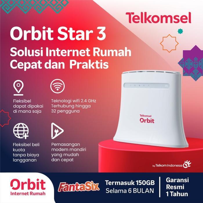 zii8- Telkomsel Orbit Star 3 Modem Wifi 4G High 150 Gb Data