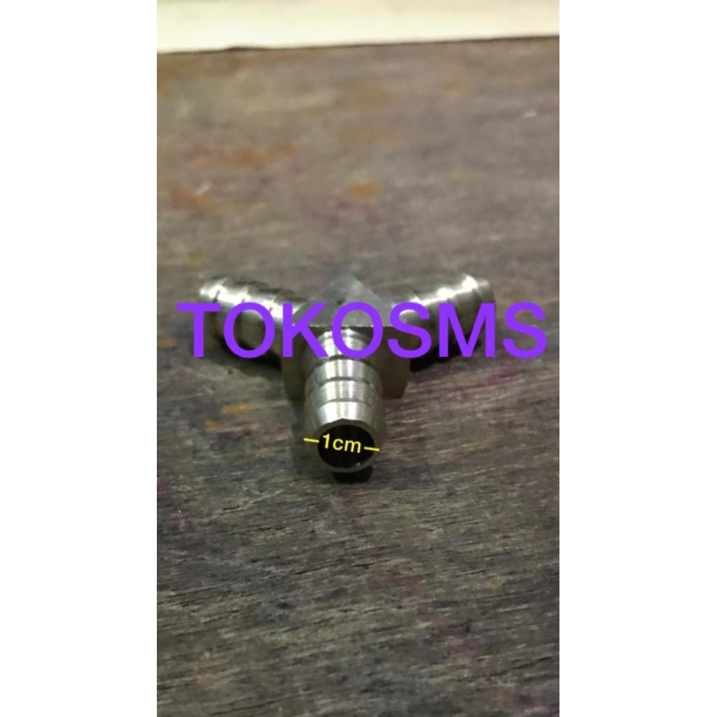 81tq- Y Cabang Gas T Cabang Selang Gas 3/8 (1Cm) Untuk Heater Dan Kompor
