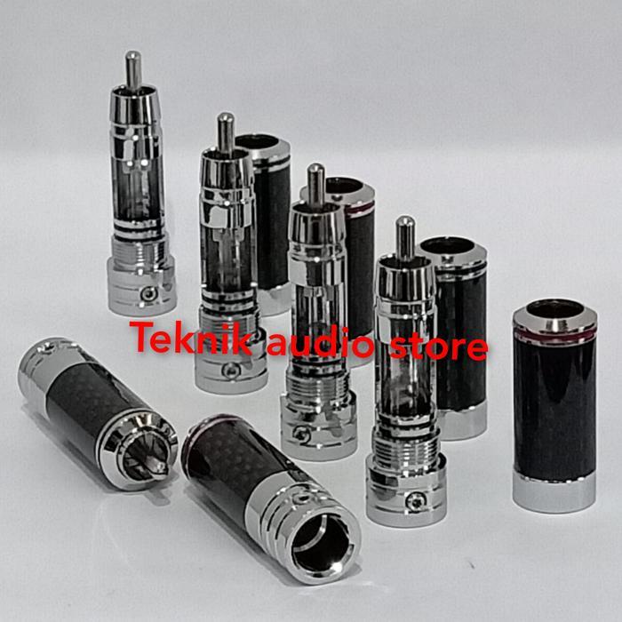 Jack RCA Rhodium Plated Model Carbon- High End Series