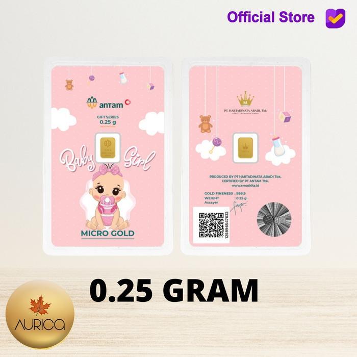 Logam Mulia Micro Gold Antam Hartadinata 0.25 Gram Baby Girl Series 1