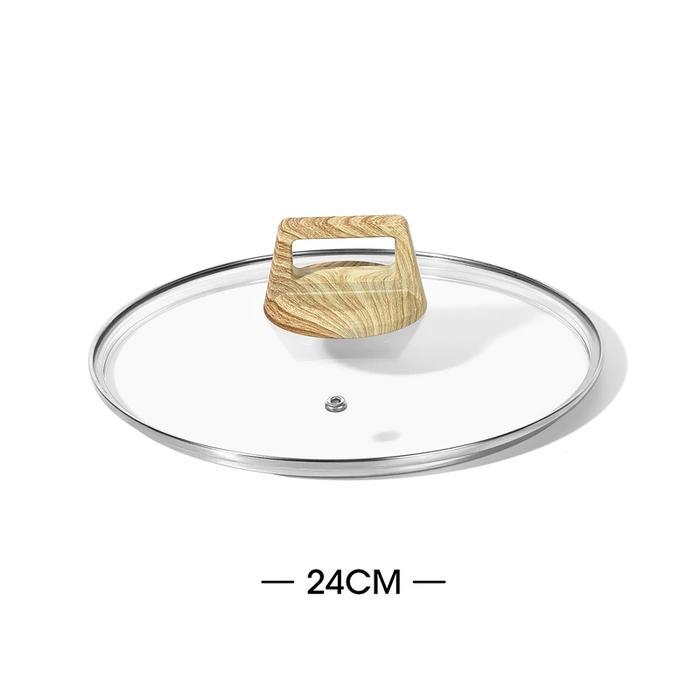 Cypruz Kitchenware - GiPP Tutup Panci Kaca Kaca Tempered 24cm/28cm, Tahan Suhu Tinggi, Digunakan