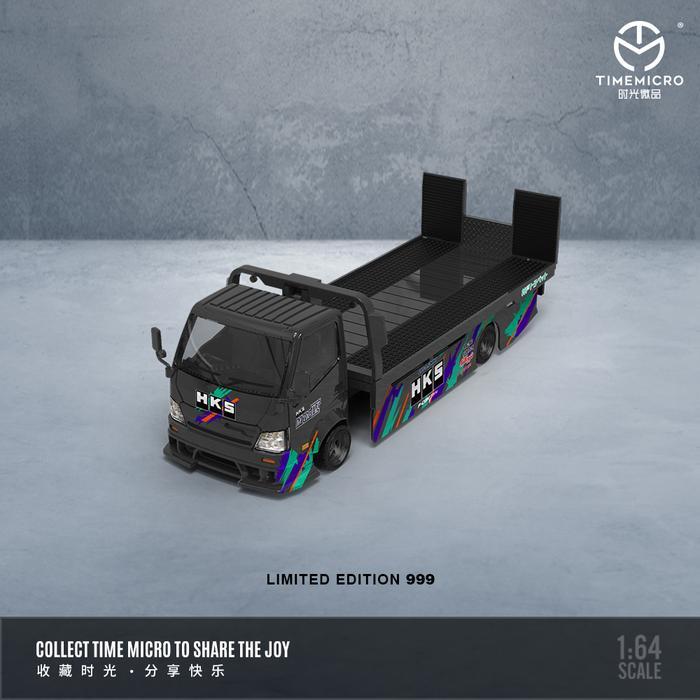 Ready Time Micro 1:64 Hino H300 Flatbed Transport Trailer Truck HKS Limited