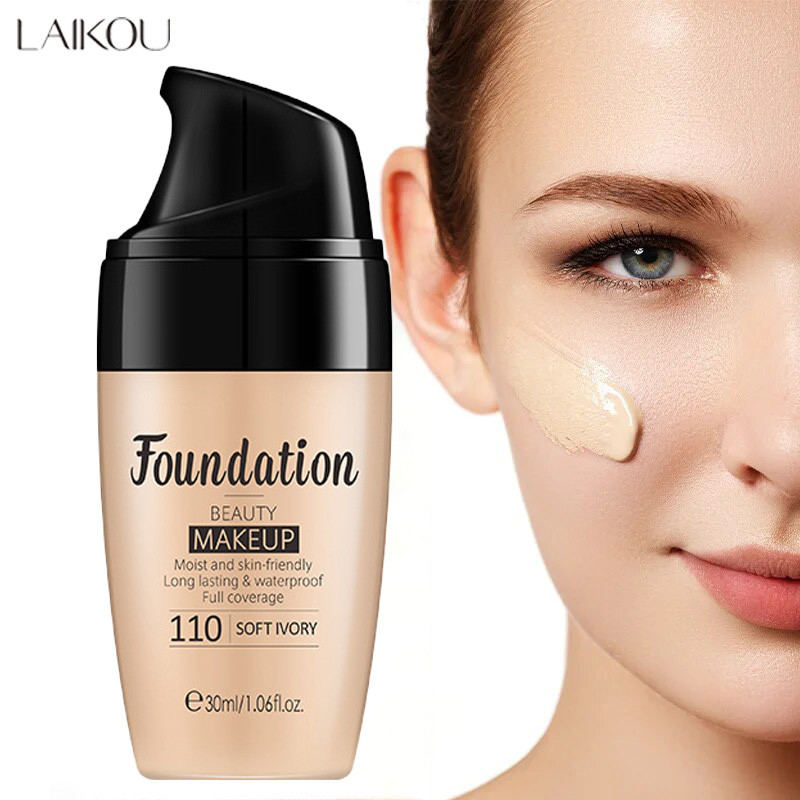 Laikou Foundation Moisturizing Long Lasting Face Comestics Natural Brighten Face Base Tone Make Up