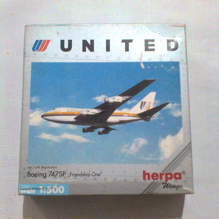 HERPA WING BOEING 747SP UNITED 1:500