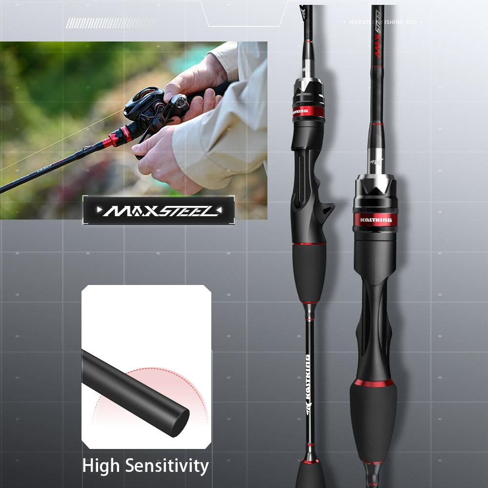 KastKing Max Steel Rod Carbon Spinning Casting Fishing Rod with 1.80m 2.13m 2.28m 2.4m Baitcasting R