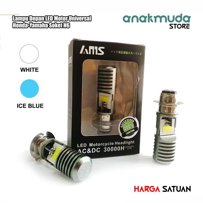 Lampu Sorot Depan LED 2 sisi H6 Motor Sport bebek Matic Beat Vario Mio