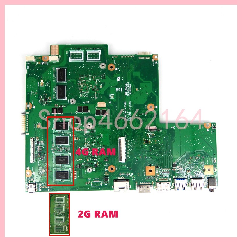 X540SC With N3050 N3700 CPU 2G 4GB-RAM GT810M GPU Mainboard For ASUS X540SC X540S X540SCA Laptop Mot