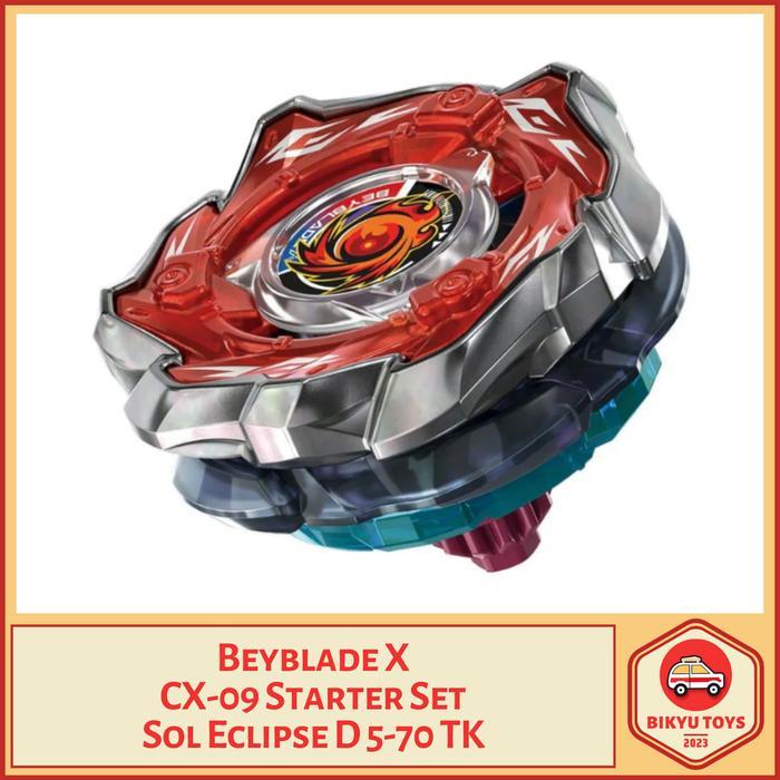 Beyblade X Cx-09 Sol Eclipse D 5-70 Tk Bit Turn Kick Starter Set Takara Tomy Spinning Top Gasing