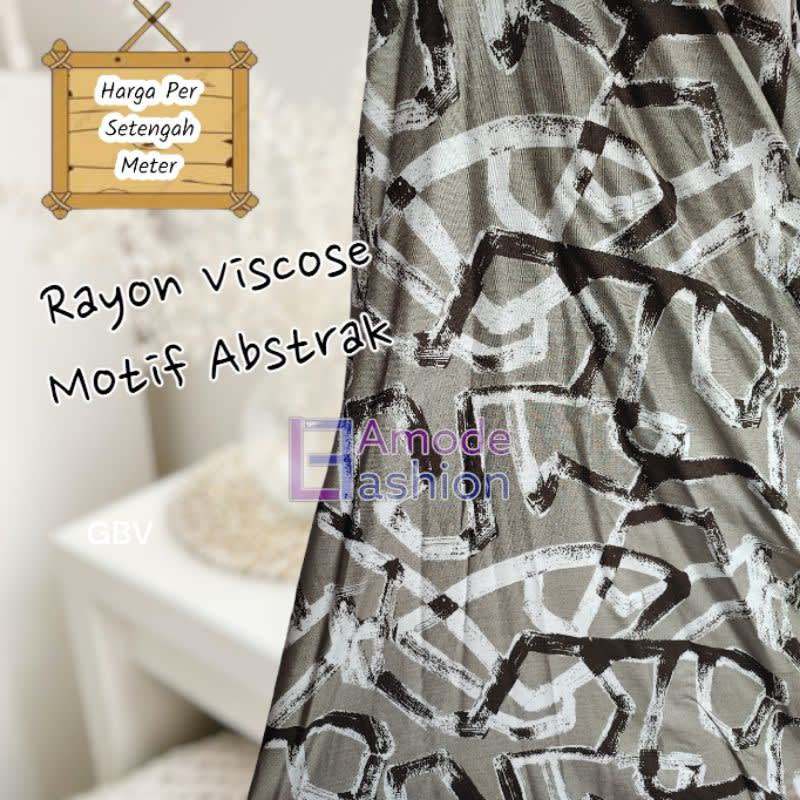 Kain Rayon Viscose Motif Abstrak