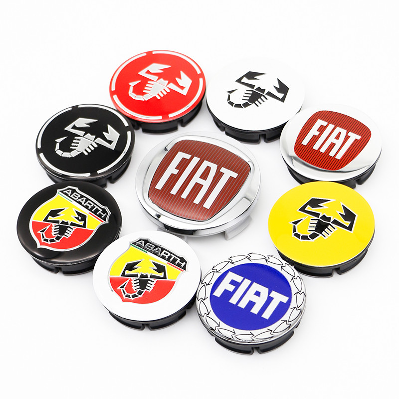 4pcs 50mm For Scorpion Abarth 5CC 1100 500 595 Alloy Auto Wheel Rim Center Cap Cover Hub Dust-proof