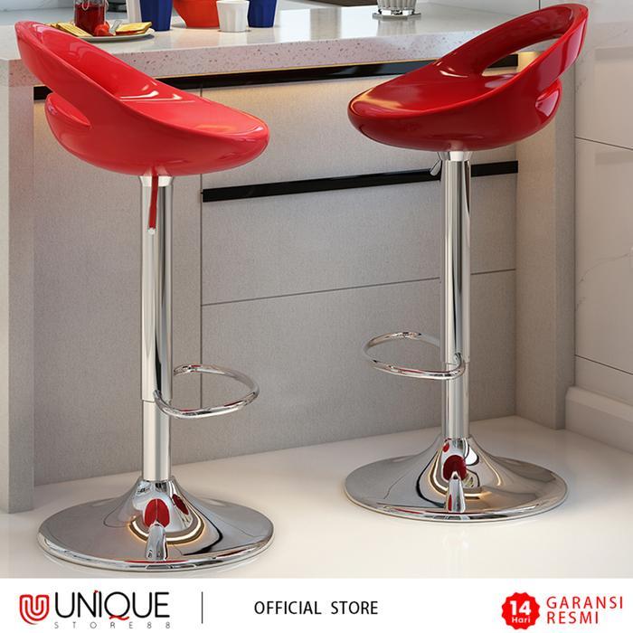 Kursi Bar Hidrolik Kursi Cafe Besi Furniture Model Dudukan Bulat Premium dengan Sandaran Chairs