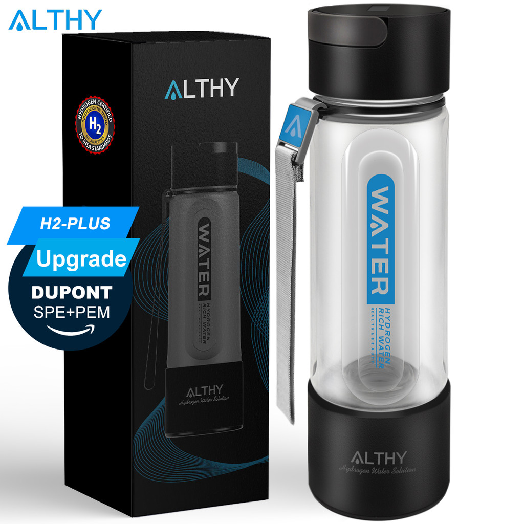 ALTHY Hydrogen Water Generator Bottle Cup DuPont SPE+PEM Dual Chamber Maker lonizer,Plus