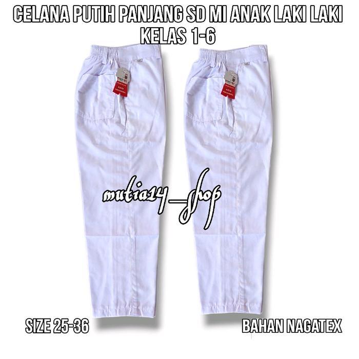 lb2x- Calana Putih Sekolah Sd Mi Anak Laki Laki Bawahan Seragam Sekolah Sd Kelas 1-6
