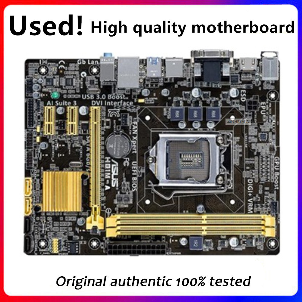 H81M A For H81M-A Desktop Motherboard H81 LGA 1150 LGA1150 For Core i7 i5 i3 DDR3 SATA3 USB3.0 Origi