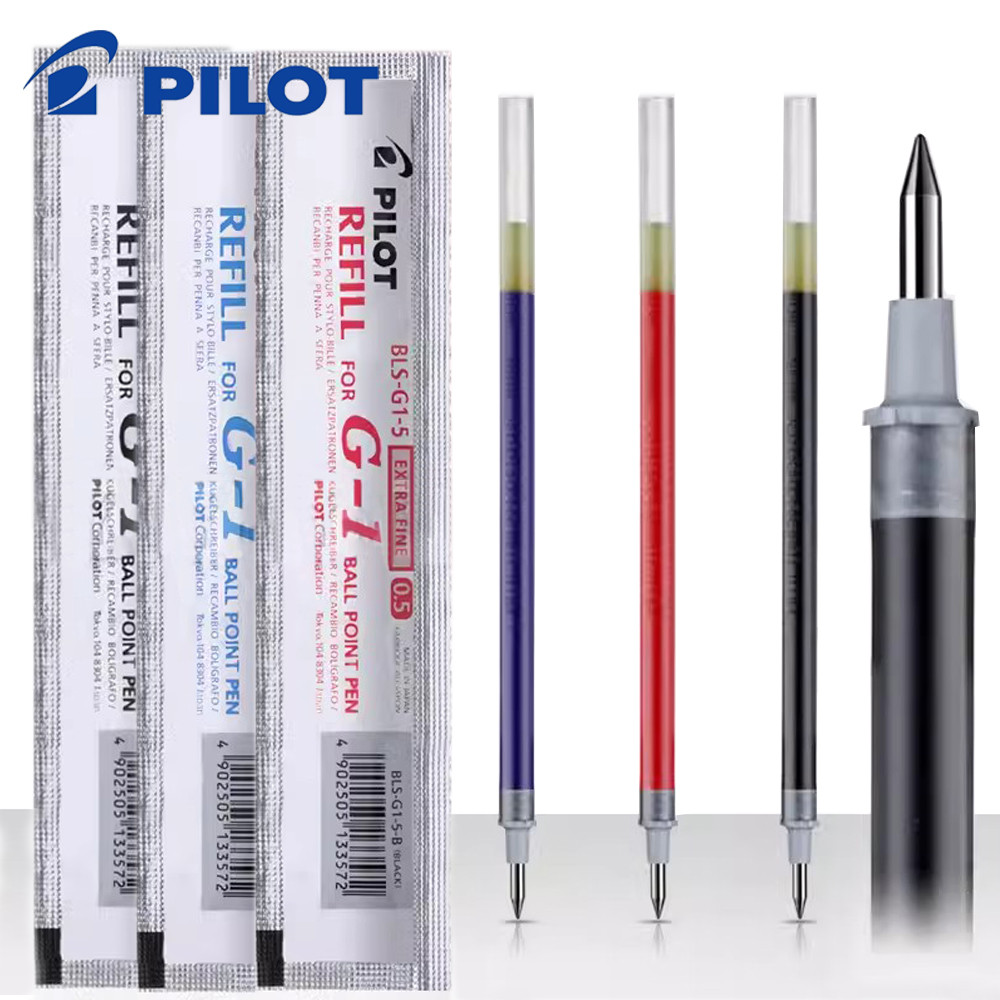 12Pcs Japan PILOT Gel Pen Refills BLS-G1-5 for BL-G1-5T/BL-G3-5 High-capacity Office Learning Statio