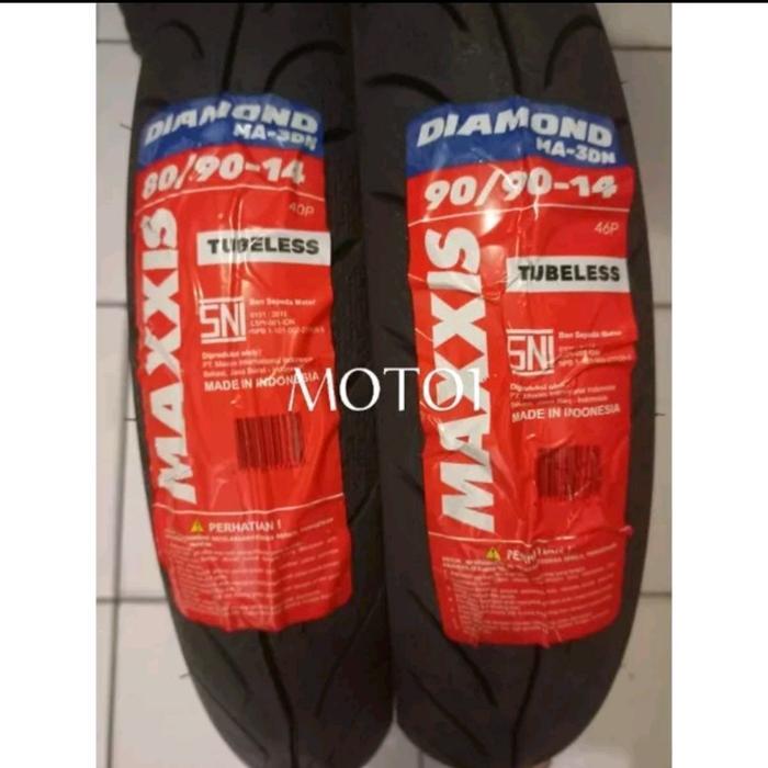 Paket Ban Maxxis Diamond Tubless Ma-3Dn Pilihan Ring 14 - Motorcycle Berkualitas