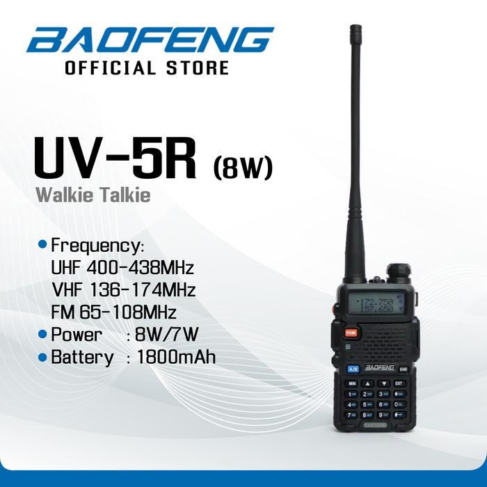 BAOFENG UV-5R (8W) Walkie Talkie HT - Baofeng Indonesia