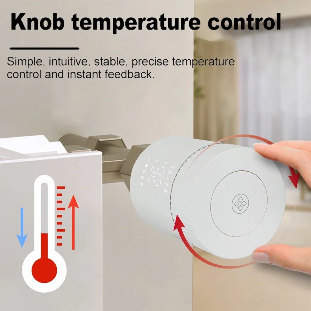 For Tuya Temperature Control Valve Wifi Programmable Thermostatic Radiator Valve Family Intelligence