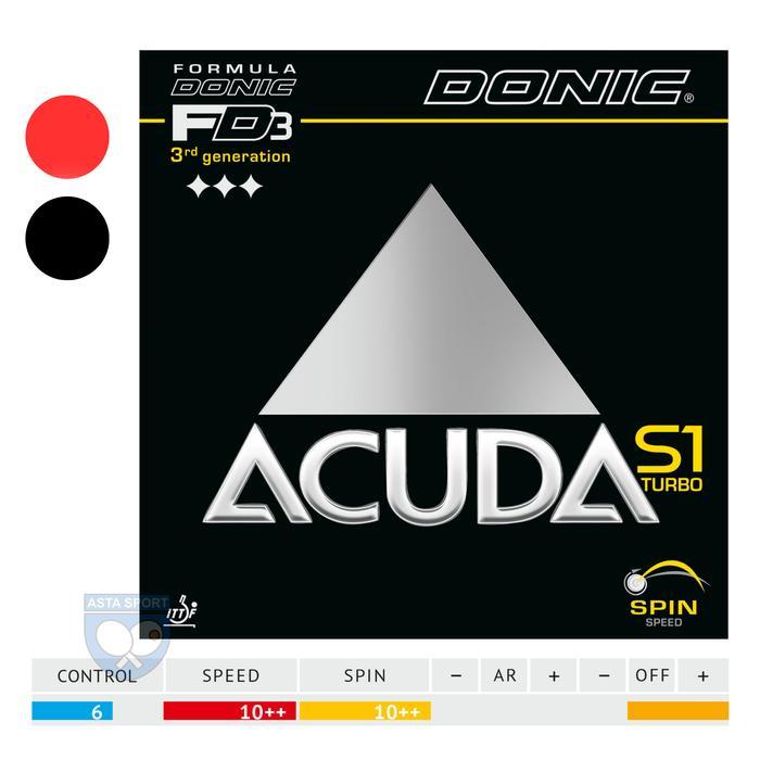 DONIC ACUDA S1 TURBO KARET PINGPONG RUBBER TENIS MEJA