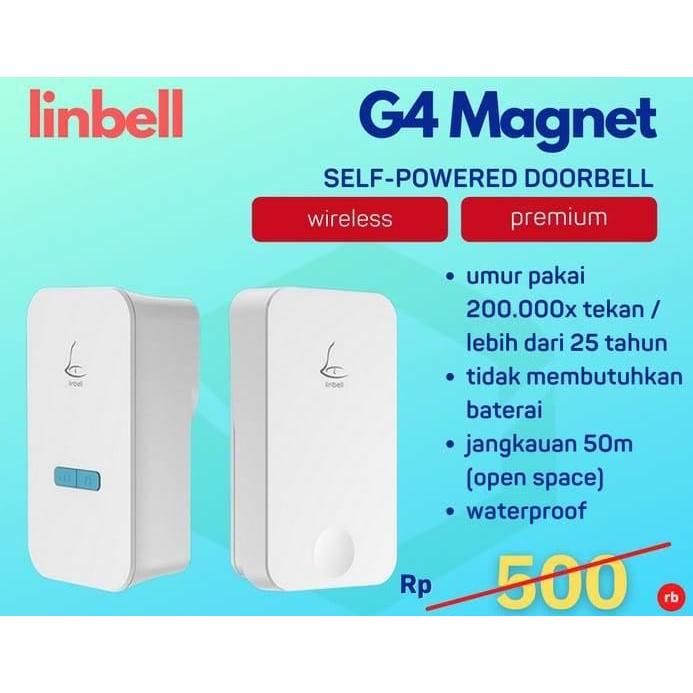 Bel Rumah Wireless Bell Pintu Doorbell Bel Tanpa Baterai Original