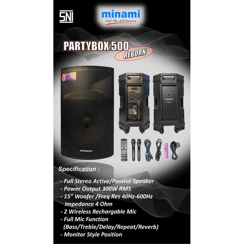 Minami Pb500 Reborn 15 Inch 500 Watt Grosir Speaker Aktif Hajatan Karaoke